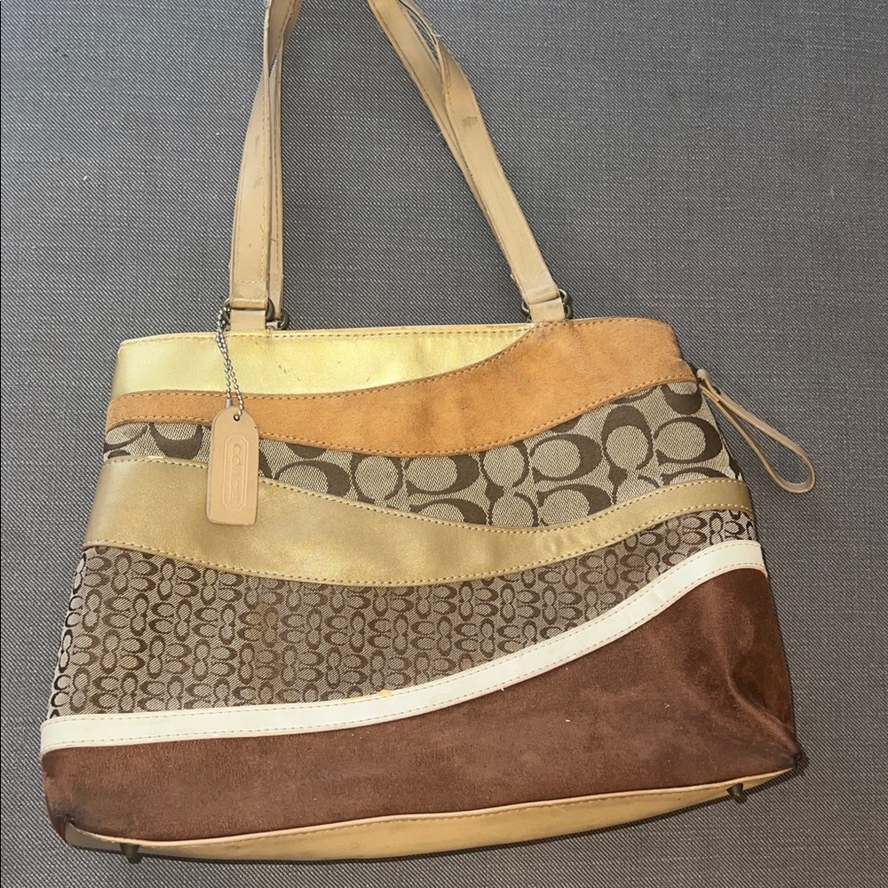 Coach Multicolor Patchwork Shoulder Bag
